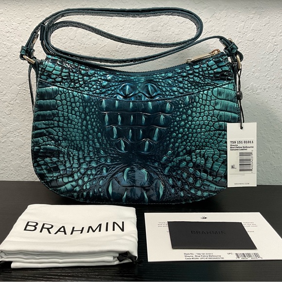 Brahmin BLUE PATINA MELBOURNE W/Front & Back Eye NWT - Picture 3 of 8